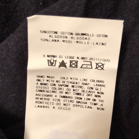 EUC GF Ferre Dark Blue Long Sleeve Collared Shirt with Embroidery - Picture 6 of 8